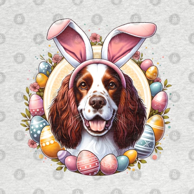 Sussex Spaniel Enjoys Easter with Bunny Ears Delight by ArtRUs